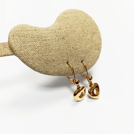 Gold Heart Donut Drop Earrings by KRAMIKE • 18K Gold-Plated • Timeless Love Jewelry for a Chic Look • Romantic Lovely Gift for Her • KR519