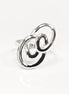 Sterling Silver Infinity Ring, Modern Minimalist Graphic Curl Jewelry
