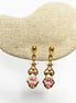 Modern Victorian-Inspired Drop Earrings • Gold-Plated Elegant Design Filigree and Pink Cz Stone • Women Glam Jewelry • Unique Gift for Her