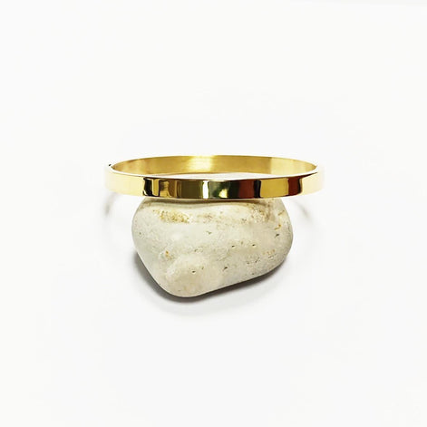 18K Gold Filled Bangle Bracelet • Sleek Minimalist Cuff, Classic Jewelry, Everyday Bangle, Classic Jewel for Gift