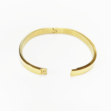 18K Gold Filled Bangle Bracelet • Sleek Minimalist Cuff, Classic Jewelry, Everyday Bangle, Classic Jewel for Gift