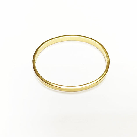18K Gold Filled Bangle Bracelet • Sleek Minimalist Cuff, Classic Jewelry, Everyday Bangle, Classic Jewel for Gift
