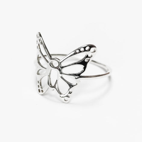 Filigree Butterfly Ring, Sterling Silver Ring, Cute Butterfly Ring, Lace Ring, Stackable Ring, Midi Ring, Filigree Ring, Popular Boho Ring