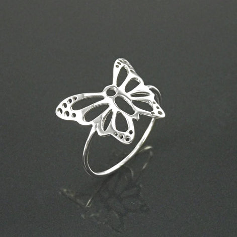 Filigree Butterfly Ring, Sterling Silver Ring, Cute Butterfly Ring, Lace Ring, Stackable Ring, Midi Ring, Filigree Ring, Popular Boho Ring