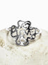 LOVE Clover Ring, Sterling Silver, Four Leaf Lucky Charm, Love Ring, Best Friends Ring, Girlfriend, Irish Saint Patrick Day Gift