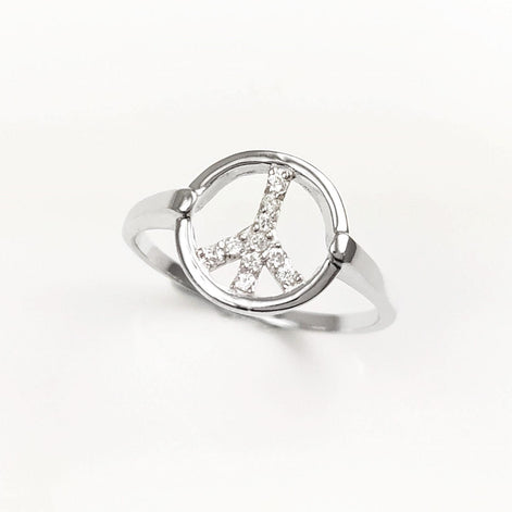 Peace and Love Ring • Solid 925 Silver • Bohemian Chic Ring • 70s Boho Jewelry