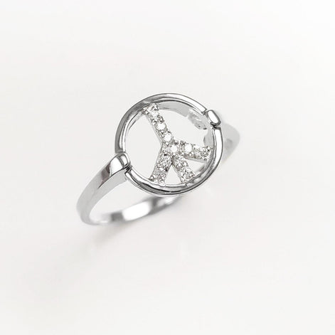 Peace and Love Ring • Solid 925 Silver • Bohemian Chic Ring • 70s Boho Jewelry