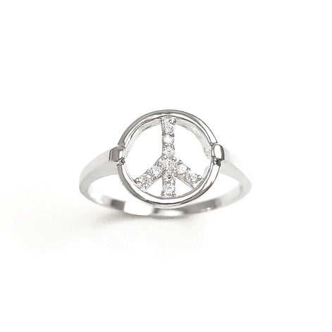 Peace and Love Ring • Solid 925 Silver • Bohemian Chic Ring • 70s Boho Jewelry
