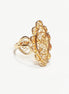 Marquise Filigree Ring • 18K Gold Plated • Art Deco Lace-Inspired Design • Vintage Floral Filigree Glam Jewelry • Statement Gift for Woman
