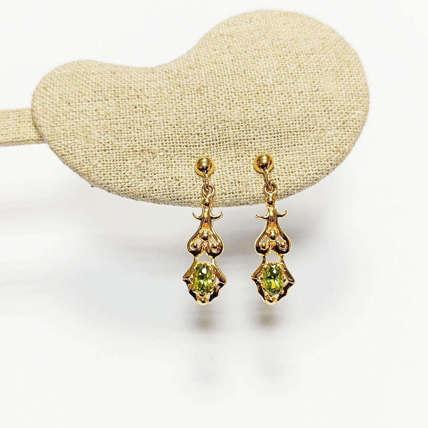 Modern Victorian-Inspired Drop Earrings • Gold-Plated Elegant Design Filigree and Pink Cz Stone • Women Glam Jewelry • Unique Gift for Her