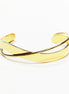 Crossing Cuff Bracelet • 18K Gold Filled • Statement Open Twist Bangle • Luxury Gift for Her
