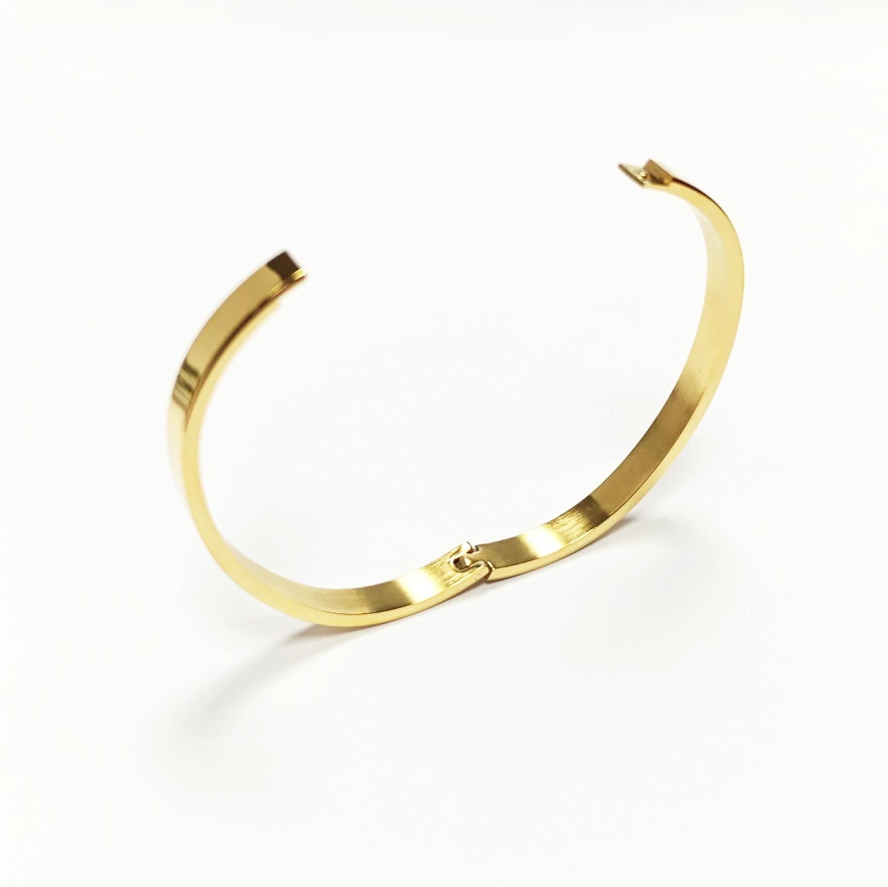 18K Gold Filled Bangle Bracelet • Sleek Minimalist Cuff, Classic Jewelry, Everyday Bangle, Classic Jewel for Gift