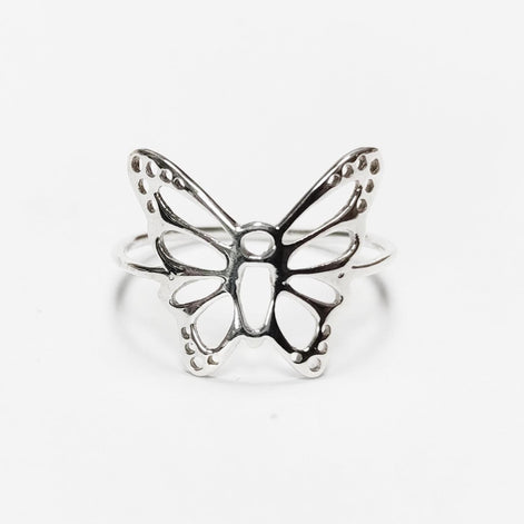 Filigree Butterfly Ring, Sterling Silver Ring, Cute Butterfly Ring, Lace Ring, Stackable Ring, Midi Ring, Filigree Ring, Popular Boho Ring