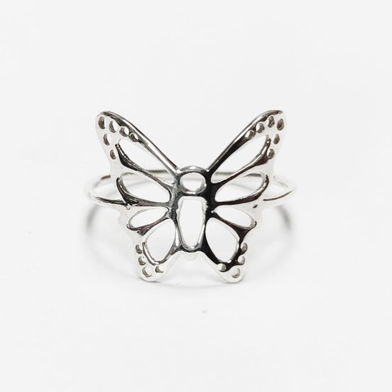 Filigree Butterfly Ring, Sterling Silver Ring, Cute Butterfly Ring, Lace Ring, Stackable Ring, Midi Ring, Filigree Ring, Popular Boho Ring