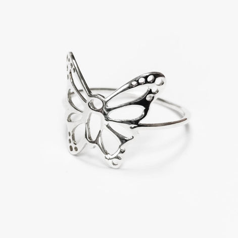 Filigree Butterfly Ring, Sterling Silver Ring, Cute Butterfly Ring, Lace Ring, Stackable Ring, Midi Ring, Filigree Ring, Popular Boho Ring