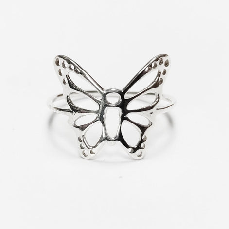 Filigree Butterfly Ring, Sterling Silver Ring, Cute Butterfly Ring, Lace Ring, Stackable Ring, Midi Ring, Filigree Ring, Popular Boho Ring