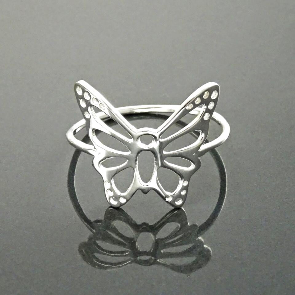 Filigree Butterfly Ring, Sterling Silver Ring, Cute Butterfly Ring, Lace Ring, Stackable Ring, Midi Ring, Filigree Ring, Popular Boho Ring