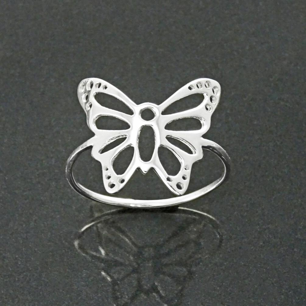 Filigree Butterfly Ring, Sterling Silver Ring, Cute Butterfly Ring, Lace Ring, Stackable Ring, Midi Ring, Filigree Ring, Popular Boho Ring