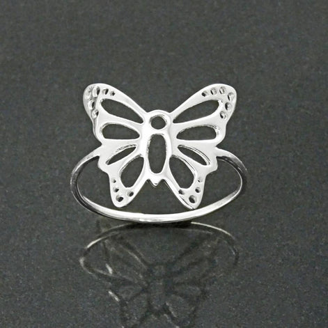 Filigree Butterfly Ring, Sterling Silver Ring, Cute Butterfly Ring, Lace Ring, Stackable Ring, Midi Ring, Filigree Ring, Popular Boho Ring