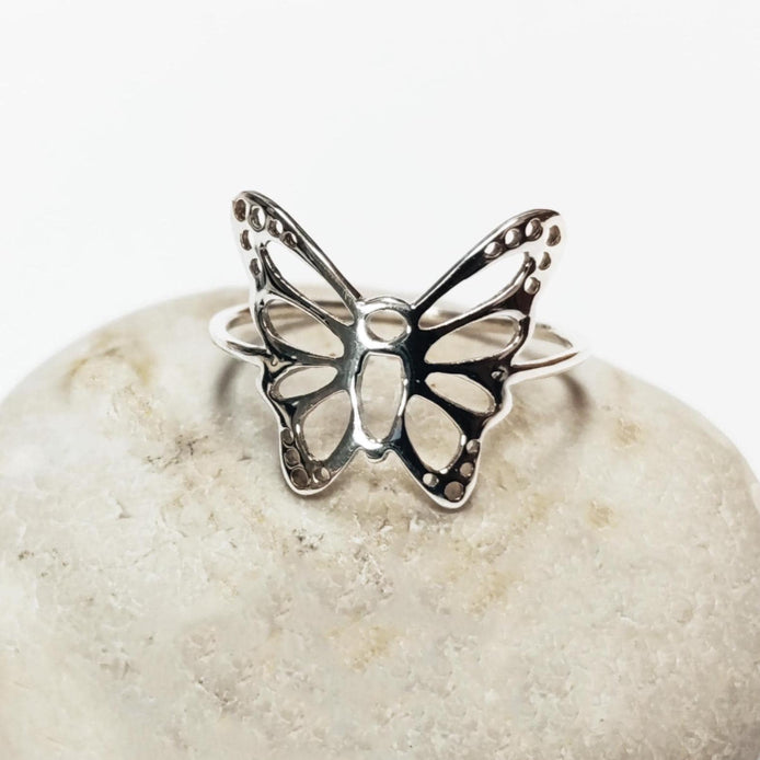 Filigree Butterfly Ring, Sterling Silver Ring, Cute Butterfly Ring, Lace Ring, Stackable Ring, Midi Ring, Filigree Ring, Popular Boho Ring