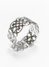 Sterling Silver Filigree Band Ring, Openwork Lace Design