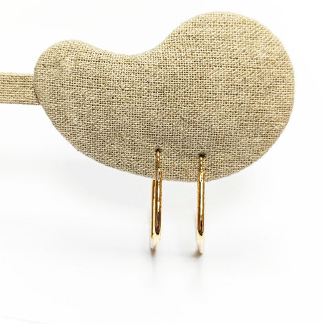 Textured Square Hoop Earrings • 18K Gold-Plated Geometric Hoops • Lightweight Modern Jewelry