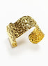 Hammered Gold Cuff Bracelet • 18K Gold Filled • Statement Look Textured Bangle • Contemporary Sculpted Jewelry