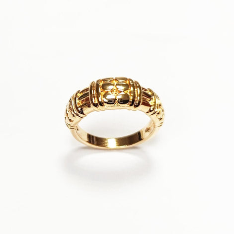18K Gold Plated Tribal Band Ring, Celtic Tattoo Jewel