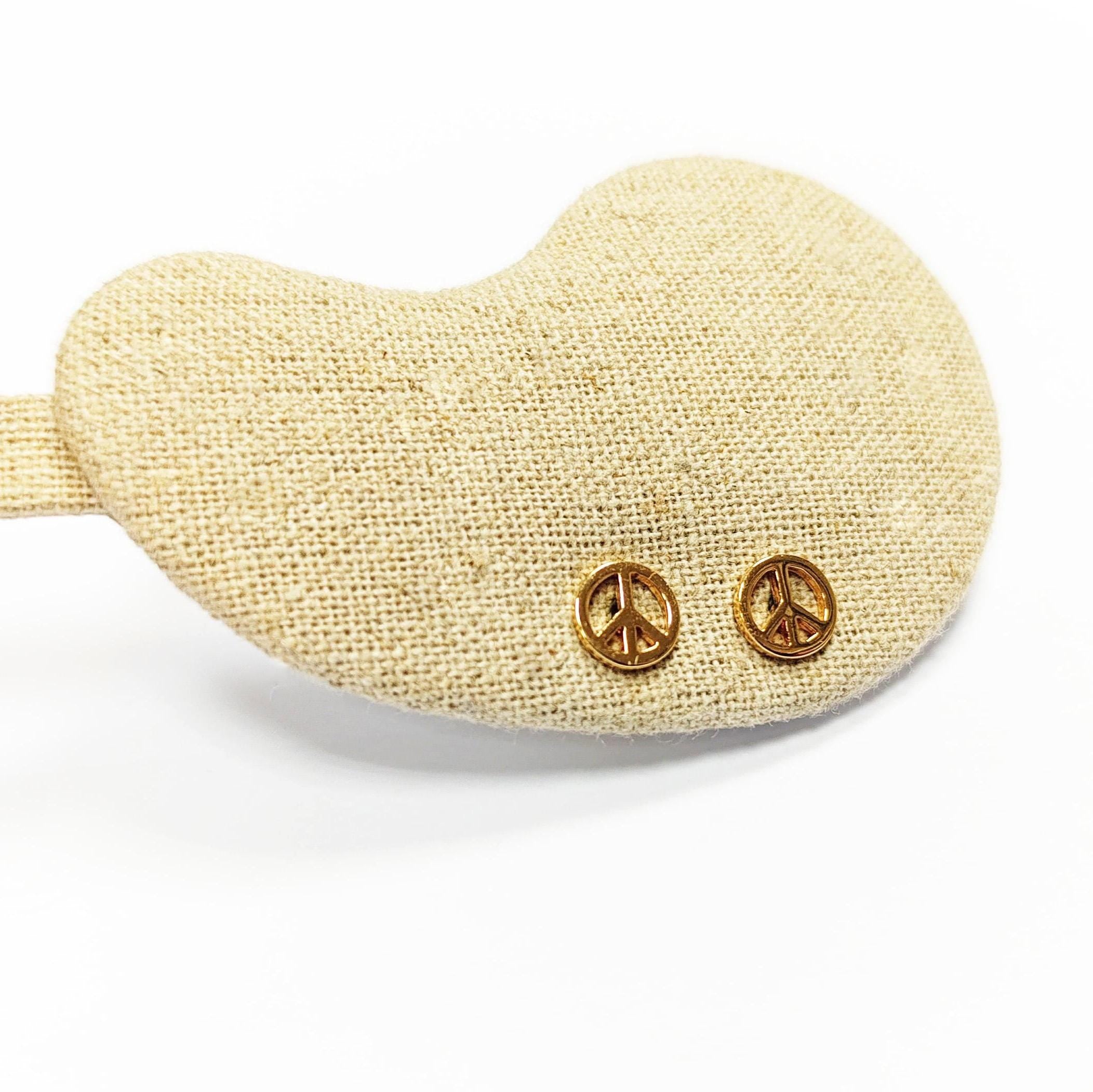 Peace and Love Earrings • 18K Gold Plated • Sign Love and Peace stud Earrings • Peace Earrings • Boho Hipster Icon 70's Jewelry • Unisex