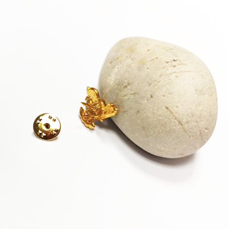 Green Enamel Sparrow Pin • Gilding Gold Bird Brooch