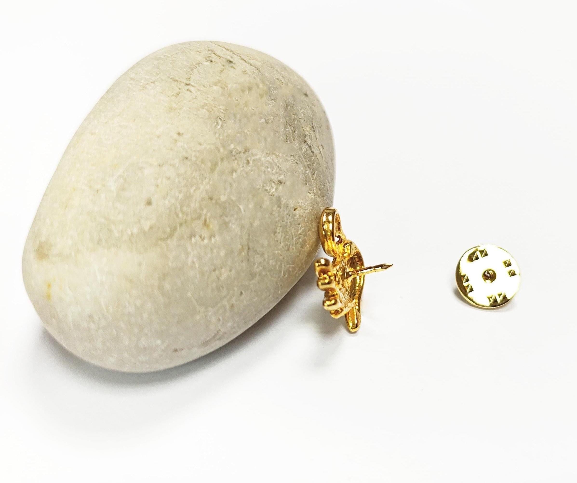 Swan Pin • Gold Crystal Brooch • Bird Lover Gift