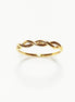 18K Gold Plated Celtic Braided Ring, Irish Promise Wedding Band