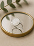 Sterling Silver Round Ring • Genuine Mother of Pearl Rotating Disc
