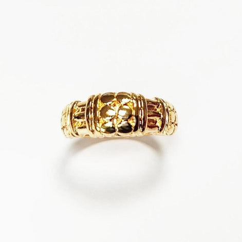 18K Gold Plated Tribal Band Ring, Celtic Tattoo Jewel
