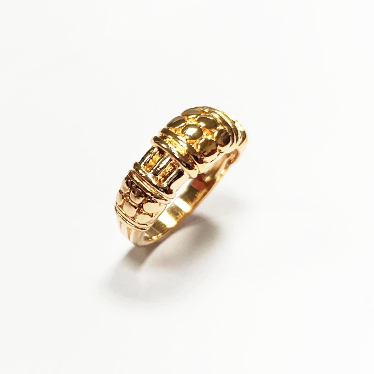 18K Gold Plated Tribal Band Ring, Celtic Tattoo Jewel