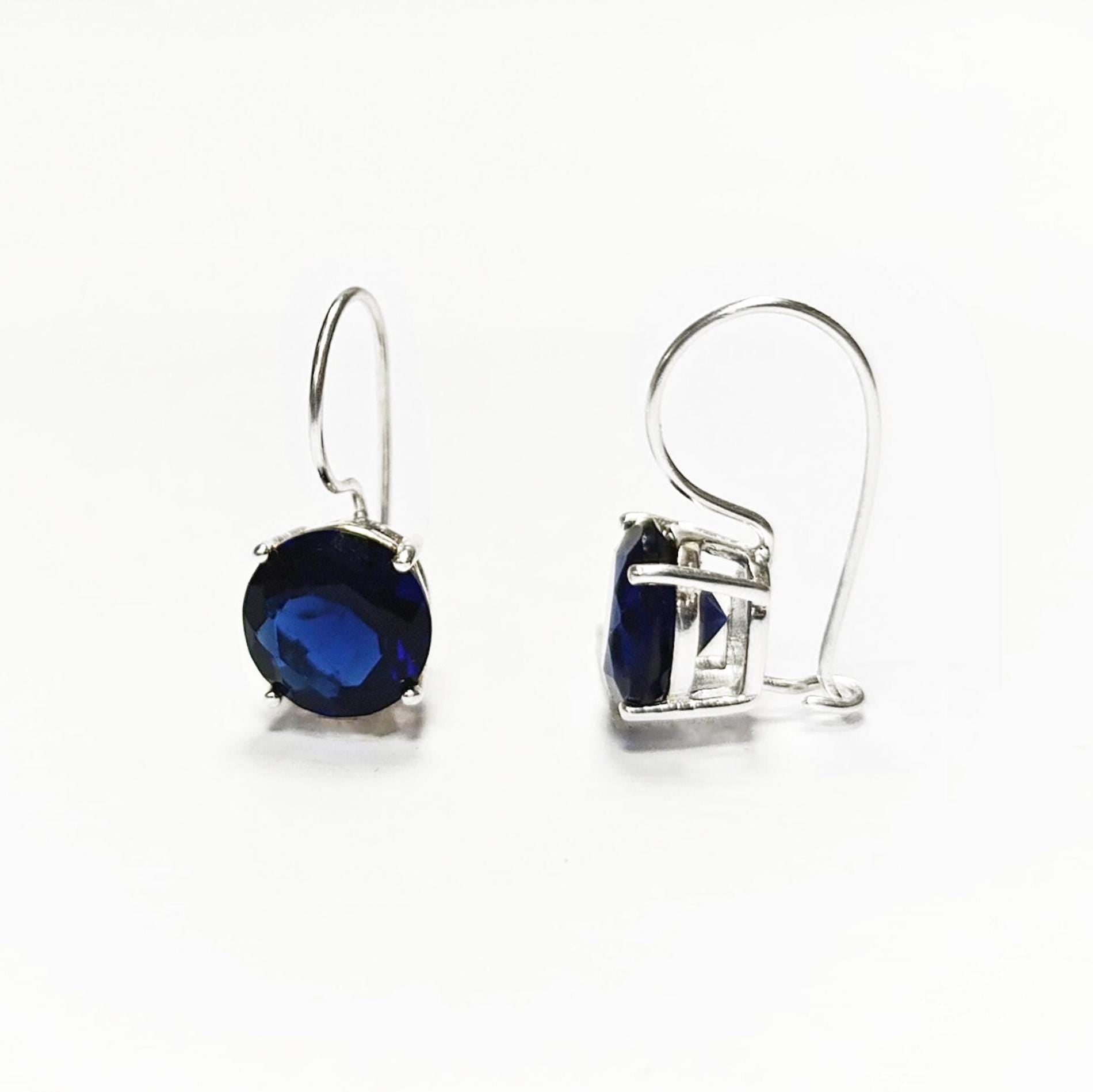 Diamond Drop Earrings • Sterling Silver Hook Earrings • Elegant Everyday Minimalist Jewelry • Gift for Her