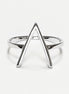 Bague Argent 925, fine en forme de A ou de V. Bijou Moderne