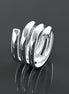 Infinity Wrap Ring, Sterling Silver, Coiled Ring, Bypass Ring, Cuff Ring, Spring Ring, Spiral Ring, Wrapped Ring, Open Ring, Wide Large Ring
