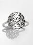 Art Nouveau Filigree Ring, Sterling Silver 925, Dainty Style Ring, Small Ring, Spiritual Jewelry, Geometry Round Ring, Ring