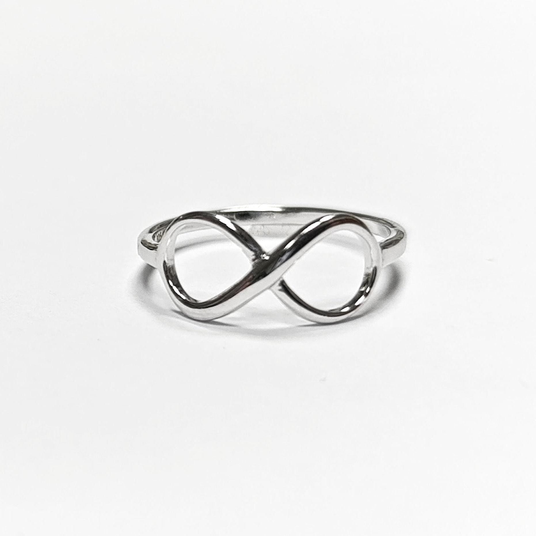 Infinity Ring, Engagement Ring, Sterling Silver, Eternity Ring, Eternal Ring, Promise ring, Bridesmaid Ring, Friendship Ring, True Love Ring
