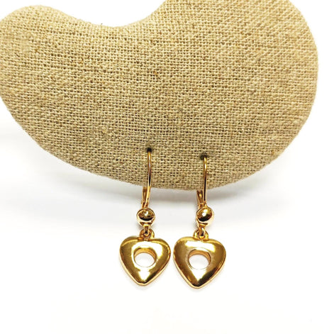 Gold Heart Donut Drop Earrings by KRAMIKE • 18K Gold-Plated • Timeless Love Jewelry for a Chic Look • Romantic Lovely Gift for Her • KR519