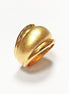 Handmade 18K Gold Plated Dome Ring • Stardust Texture, Wide Band