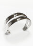 Stainless Steel Double Row Cuff Bracelet • Minimalist Bangle