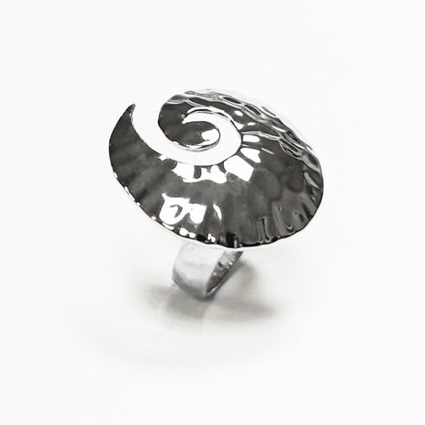 925 Hammered Ring, Sterling Silver, Oval Armor Ring, Dimpled Textured Ring, Designer Modern Ring, Minimalist Ring, gift idea Jewelry