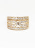18K Gold Pavé Statement Ring by KRAMIKE • Geometric Design with Sparkling Stones • Bold and Elegant Accessory for Any Occasion • KR042