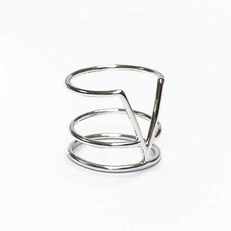 Chevron cuff ring, sterling silver, wide spike open band, modern triangle, minimalist armor ring, delta arrow point sharp, V peak ring