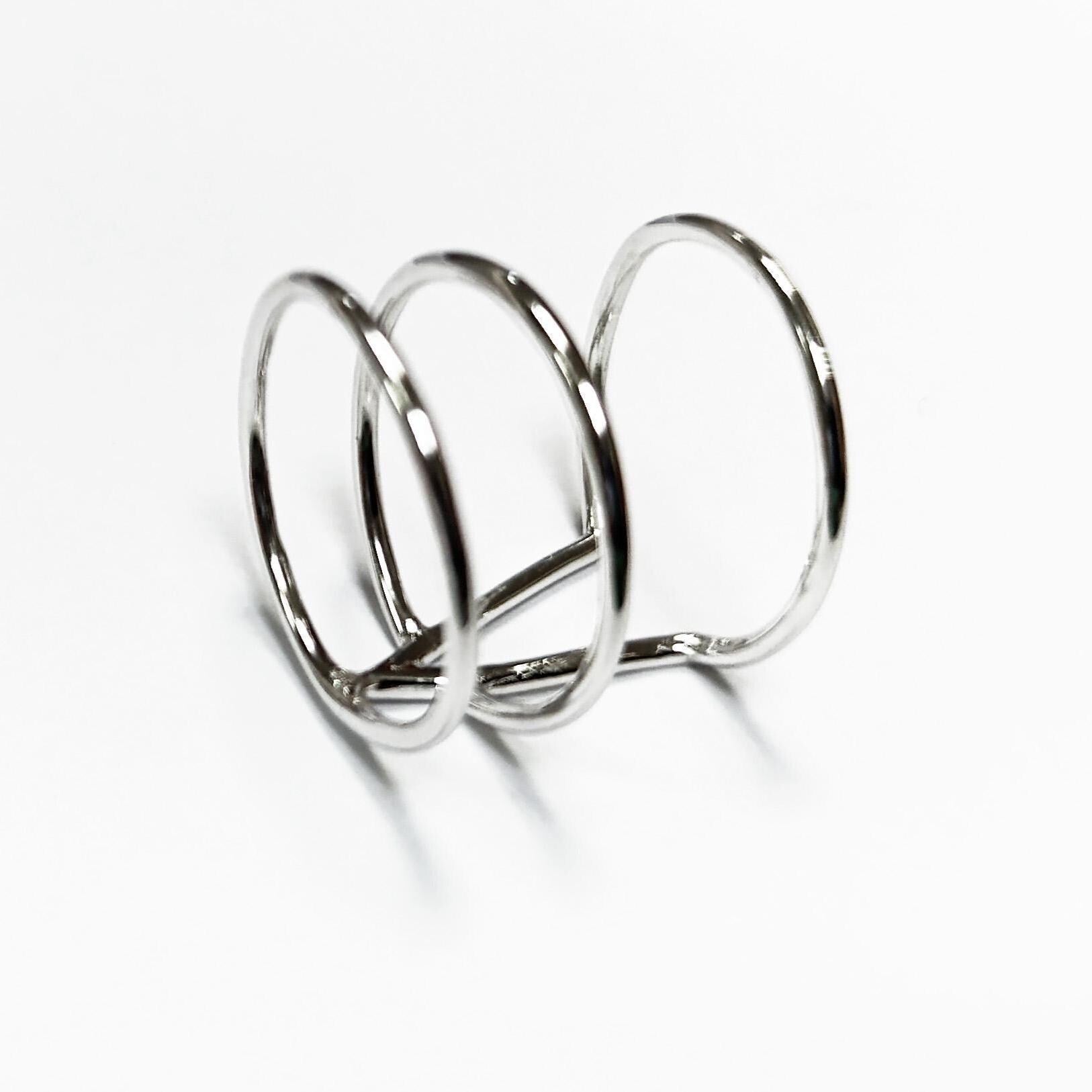 Chevron cuff ring, sterling silver, wide spike open band, modern triangle, minimalist armor ring, delta arrow point sharp, V peak ring
