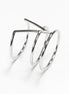 Chevron cuff ring, sterling silver, wide spike open band, modern triangle, minimalist armor ring, delta arrow point sharp, V peak ring