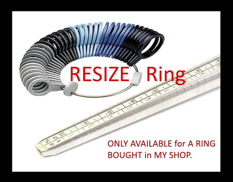Resize Ring, Enlarge or Shrink, if your size is NOT Available. Only for KRAMIKE Rings. Resize MAXIMUM 2 Sizes Bigger or Smaller.