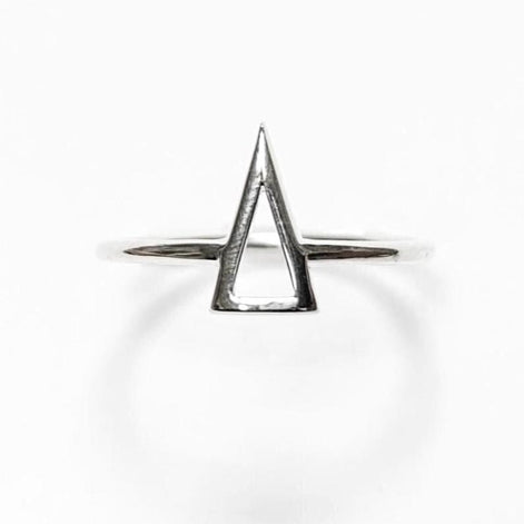 Delta Triangle Ring, Sterling Silver, Spike Ring, Chevron ring, Peak Ring, Arrow Ring, Arrow Headed Ring, Point Ring, Sharp Sterling Ring